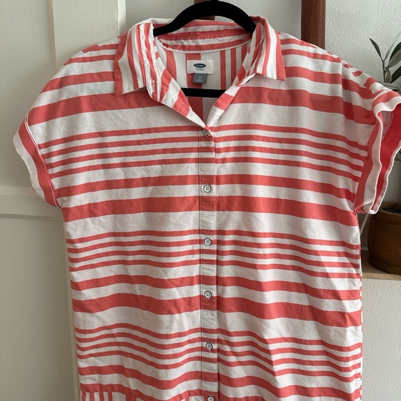 NWOT cotton striped button down dress - Picture 2 of 5